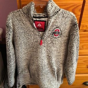 fuzzy ohio state quarter zip